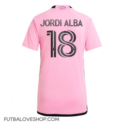 Dres Inter Miami Jordi Alba #18 Domáci pre Ženy 2024-25 Krátky Rukáv